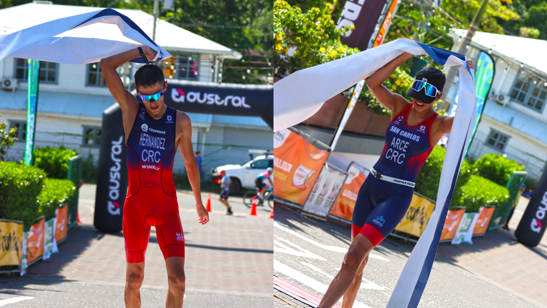 Valeria Arce y David Hernández se estrenan como campeones nacionales en distancia olímpica